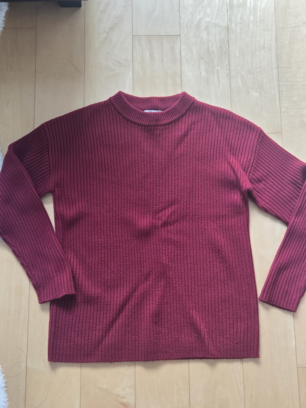 100% Merino Wool Like New Cherry Red Ahiri Sweater - Toronto Based Brand
